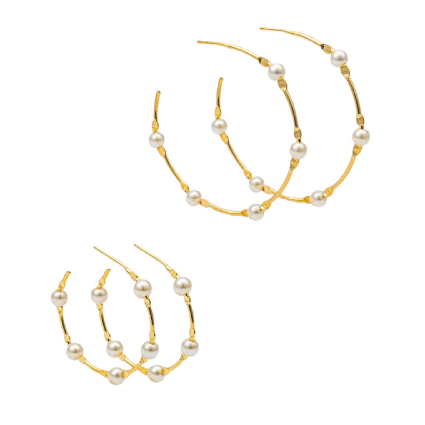 Pearl Hoop Earrings