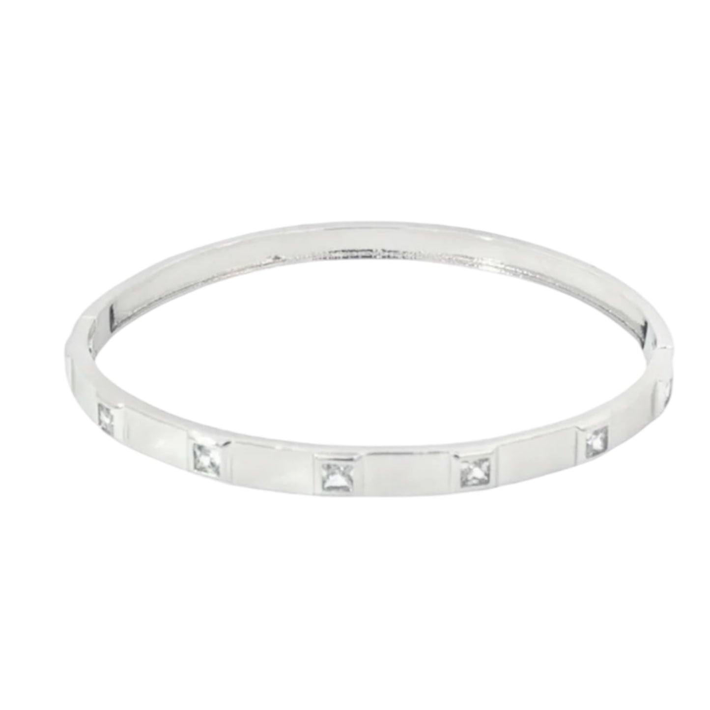 Squared CZ Stones Bangle