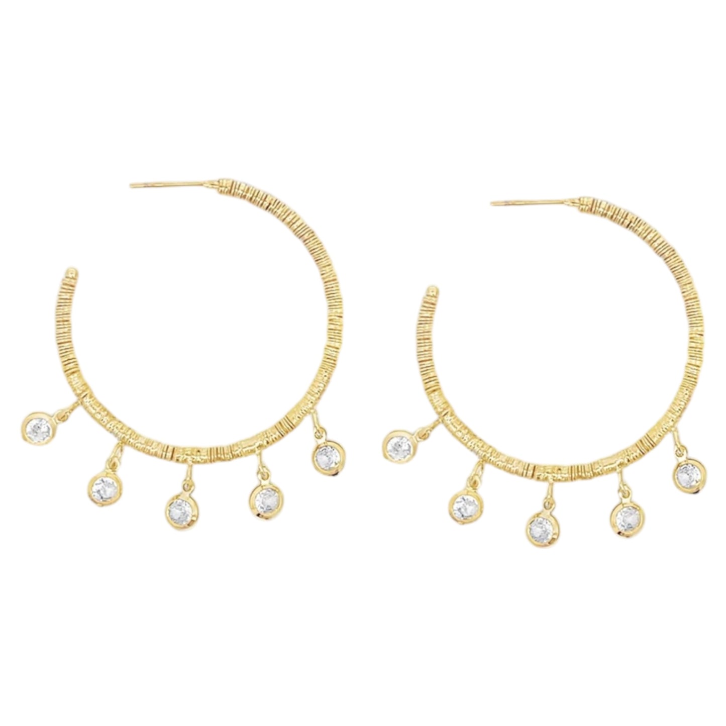 Open Dangle Hoop Earrings