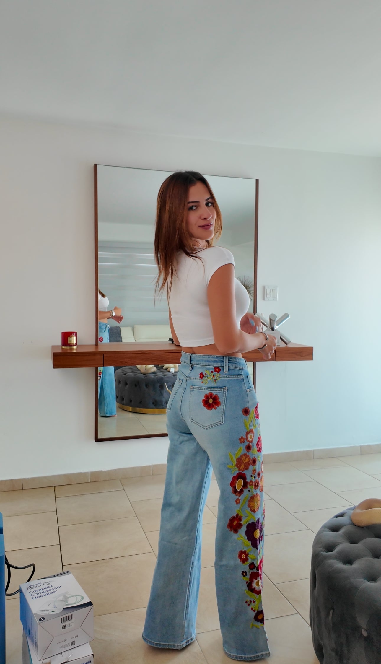 Wild Bloom Embroided Jean