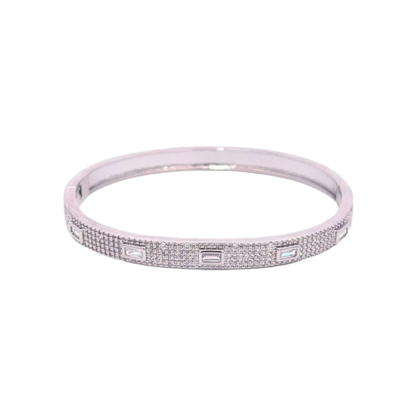 Paved Stone Bangle Bracelet