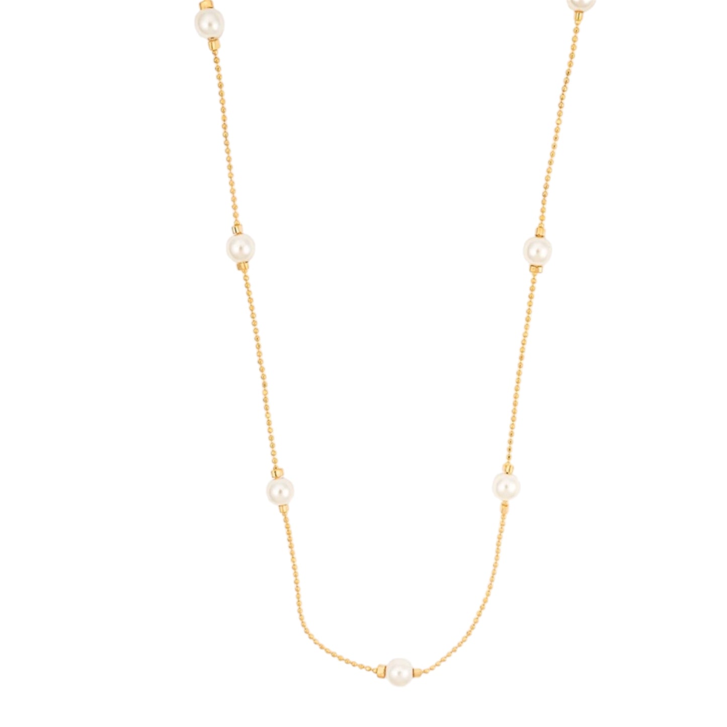 Mini Ball Chain Pearl Accent
Necklace