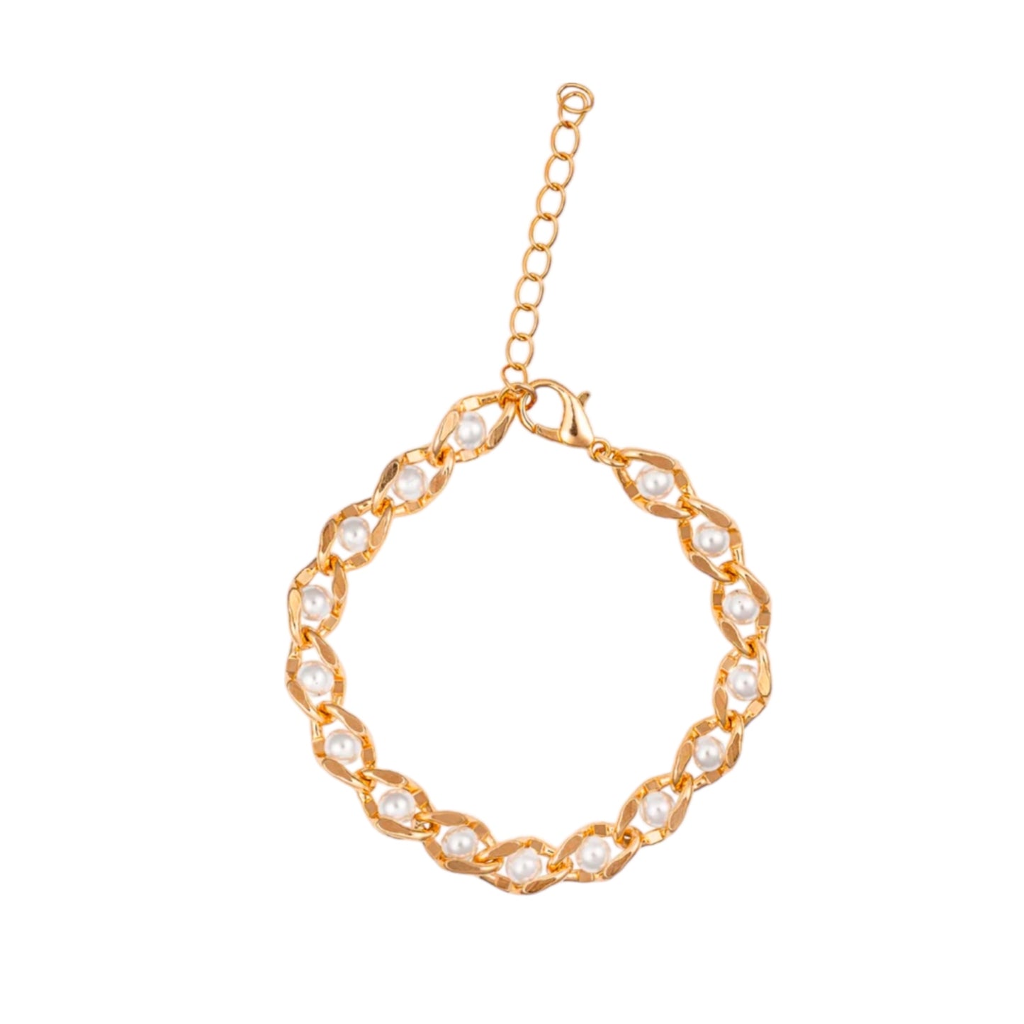 Thick Synthetic Pearl Eye Designed Bracelet