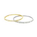 Clear Paved Stone Bangle Bracelet