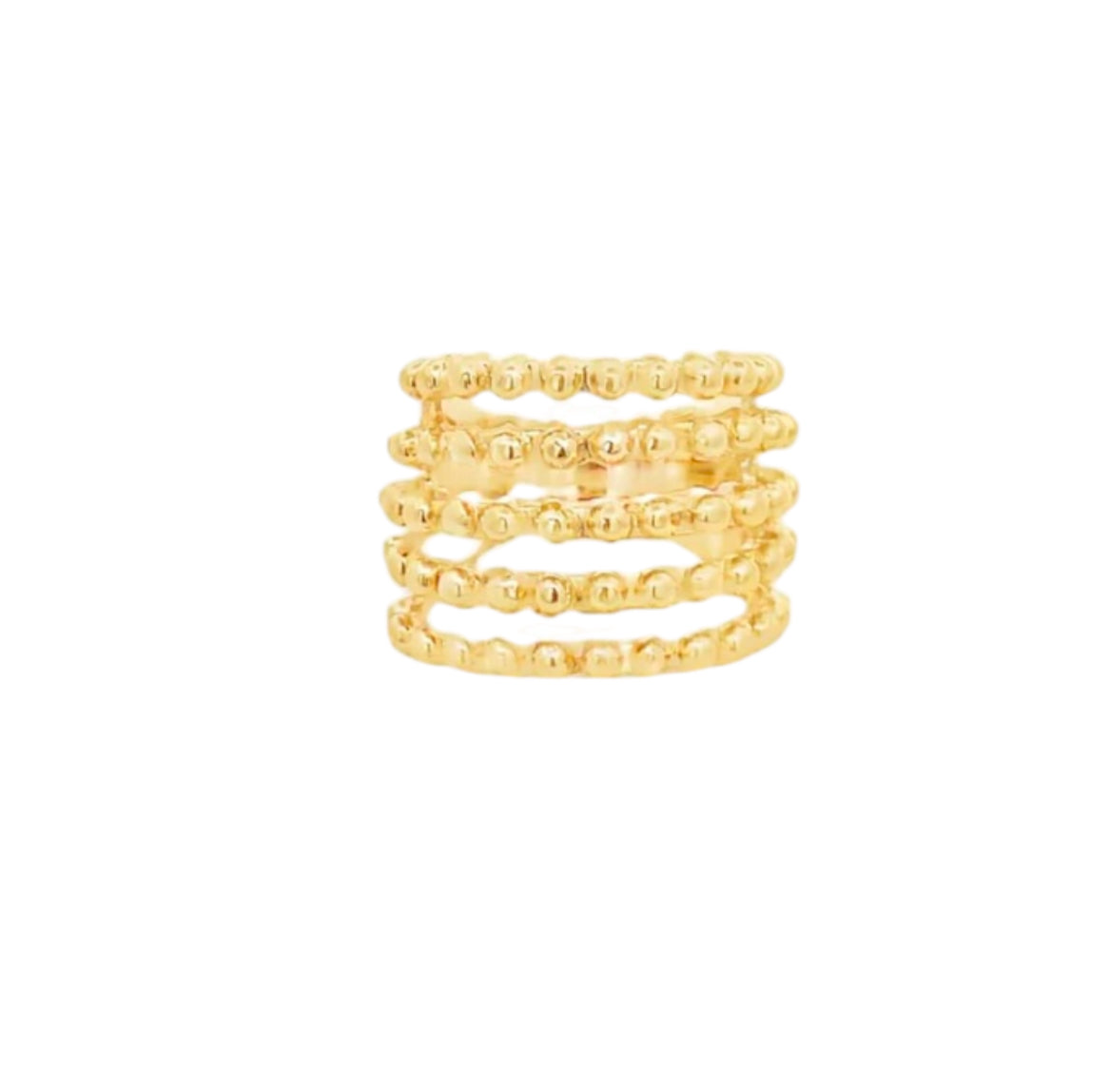 Quintuple Beaded Strand Ring