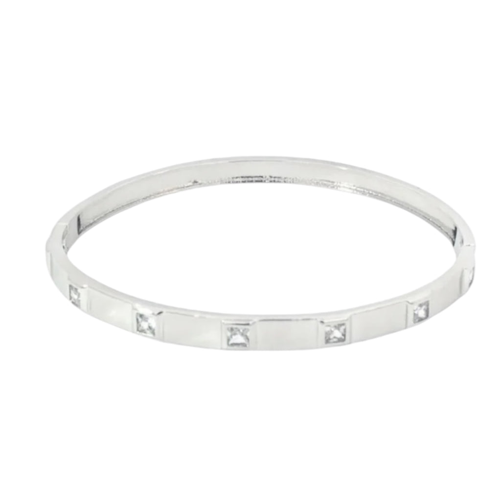 Squared CZ Stones Bangle