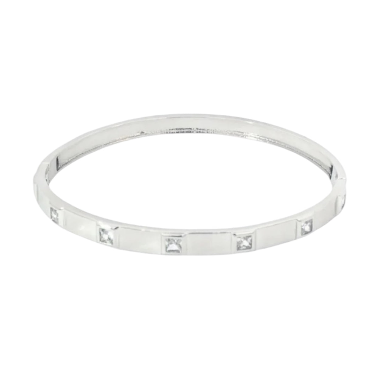 Squared CZ Stones Bangle