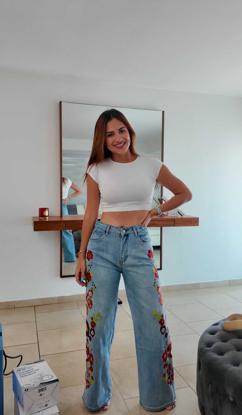 Wild Bloom Embroided Jean
