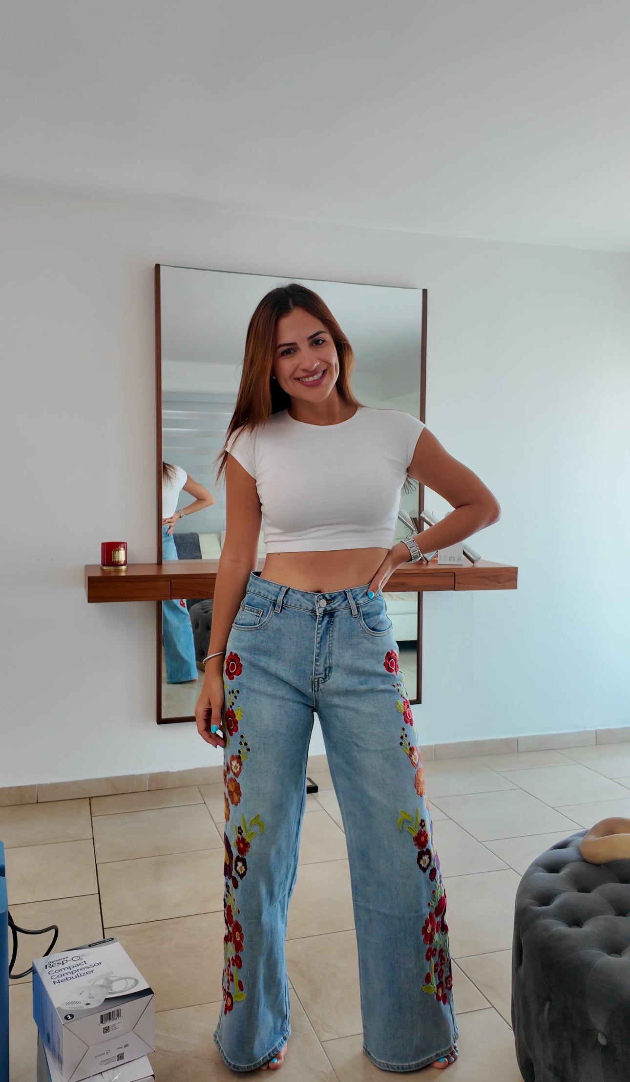 Wild Bloom Embroided Jean