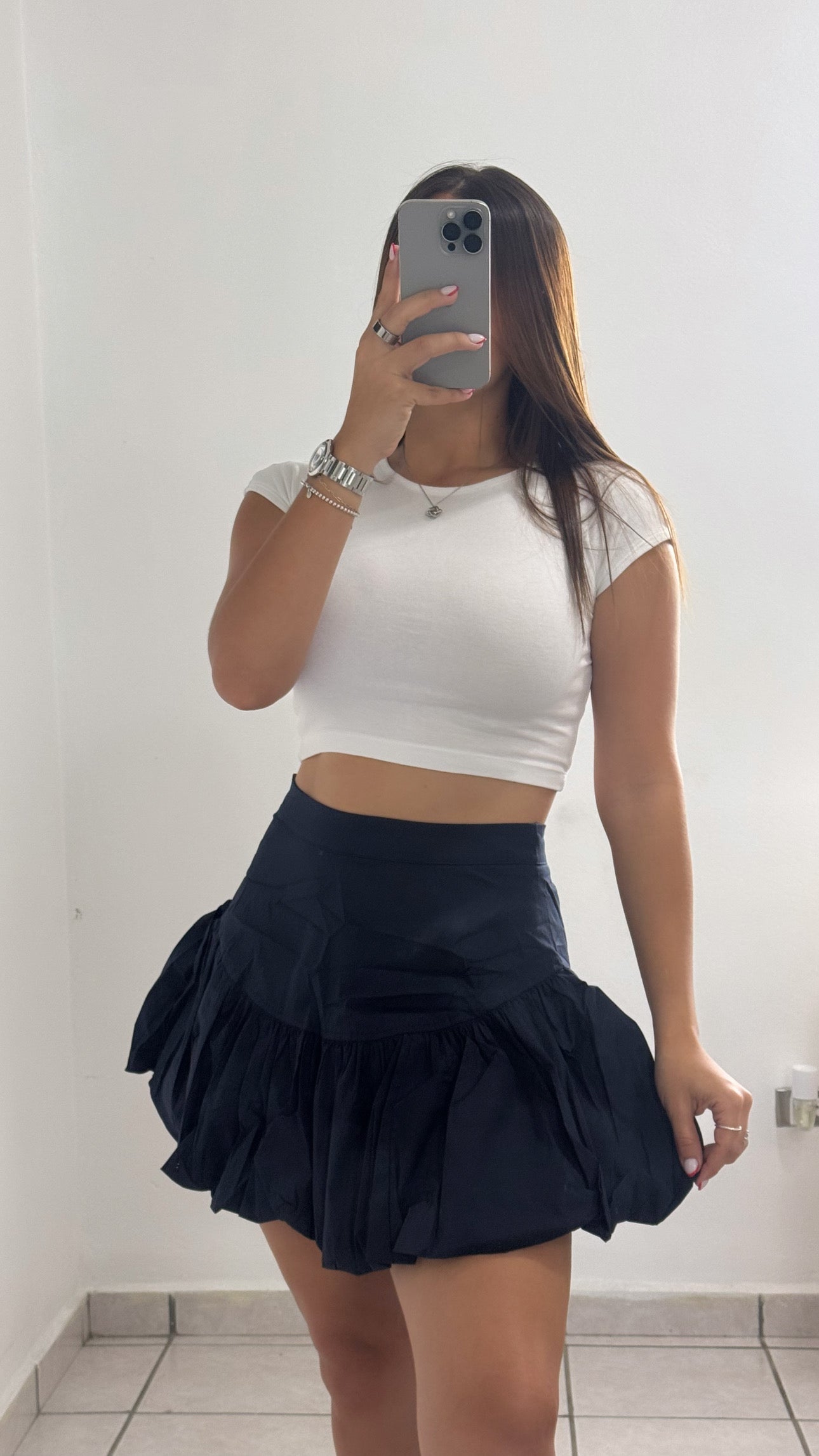 Bubble Skirt - Navy