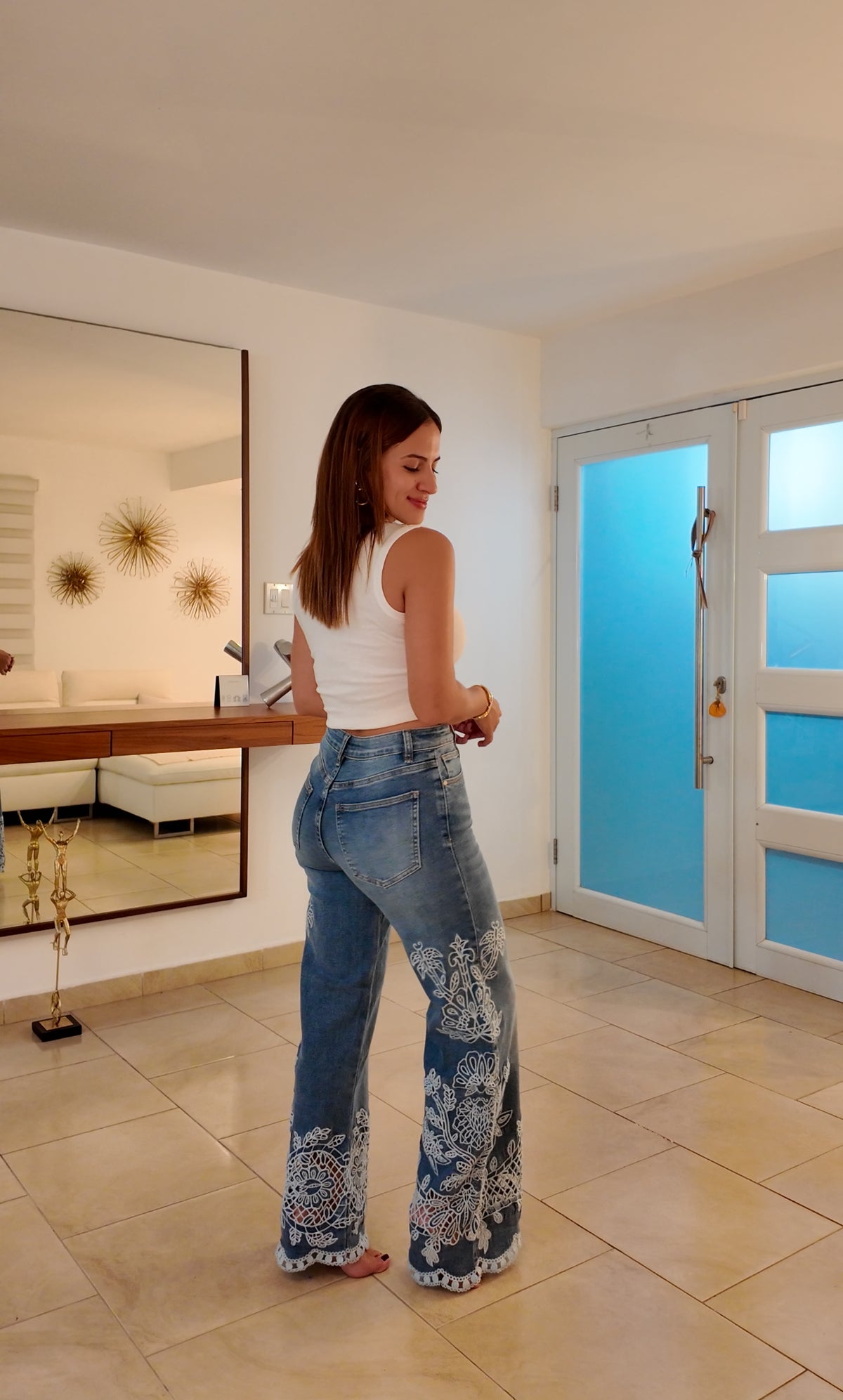 Blue Garden Jean