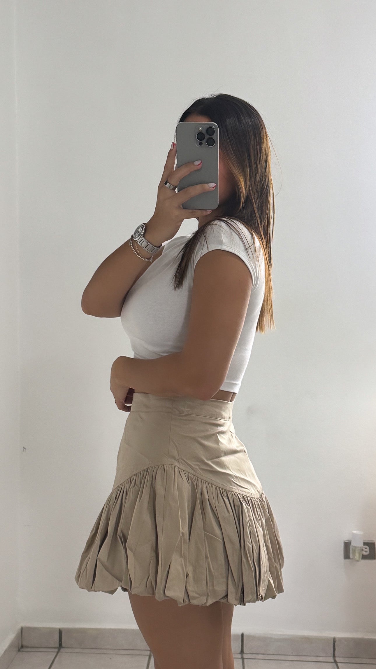 Bubble Skirt - Nude