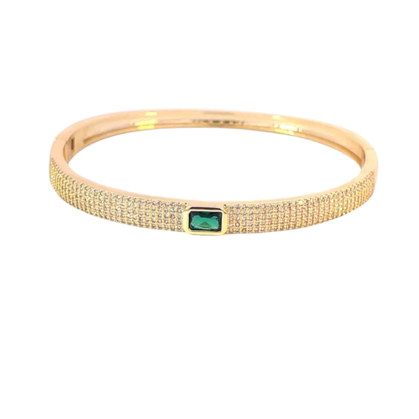 Paved Stone Bangle Bracelet