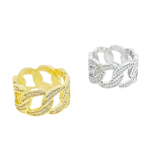 CZ Cuban Link Ring