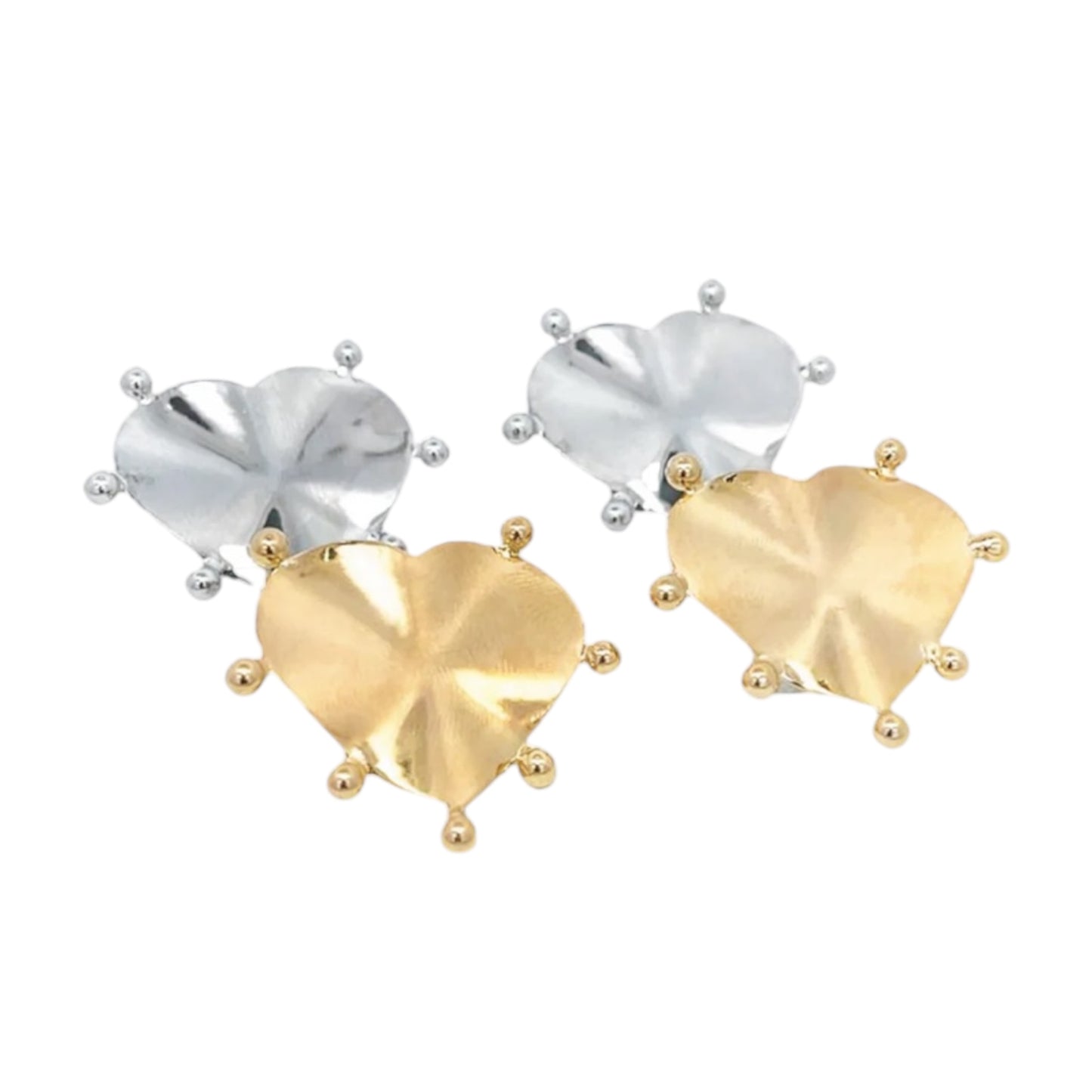 Minimalist Heart Dots Stud