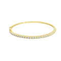 Slim Round CZ Stone Buckle Bangle