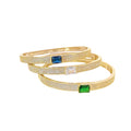 CZ Paved Stone Bangle Bracelet