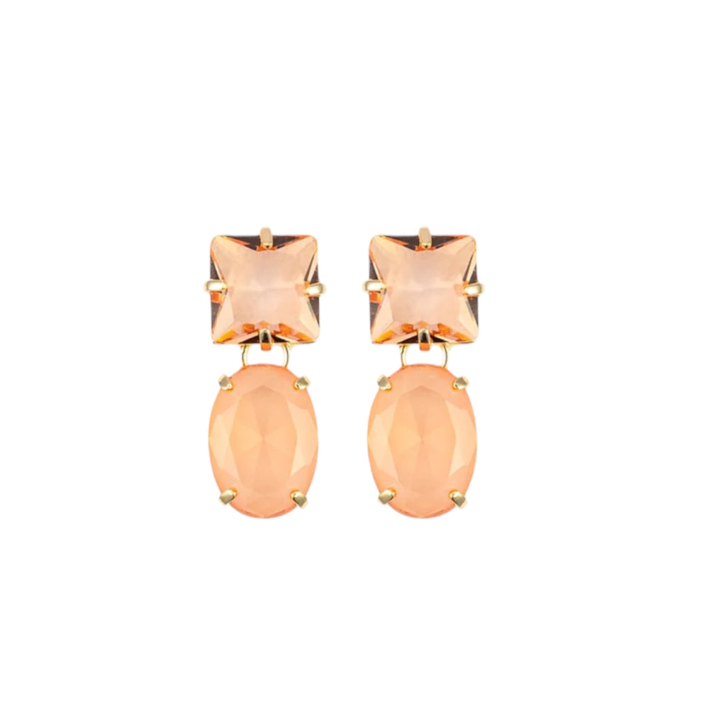 Synthetic Natural Stone Dangle Drop Stud