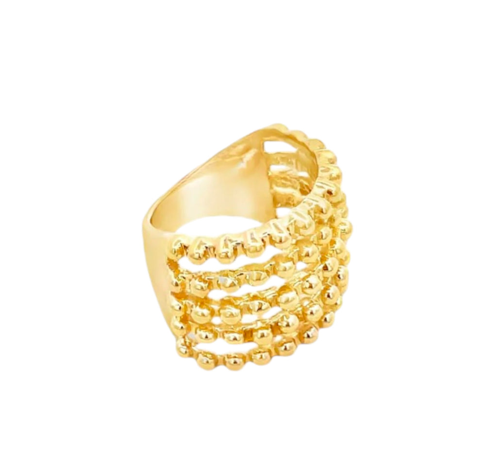 Quintuple Beaded Strand Ring