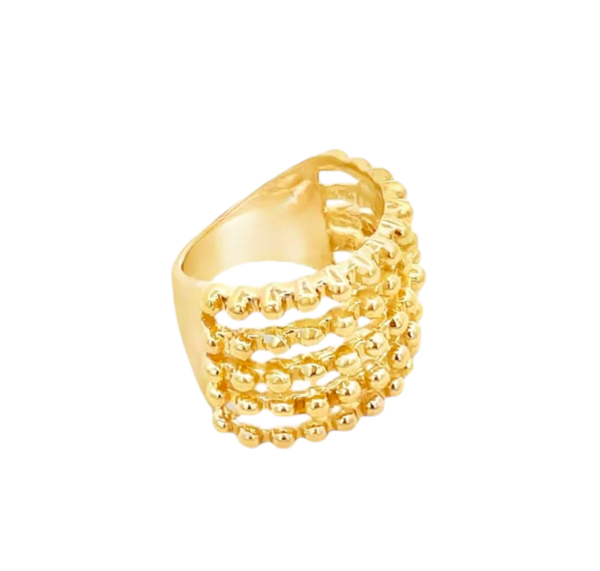 Quintuple Beaded Strand Ring