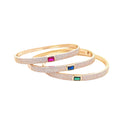Paved Stone Bangle Bracelet