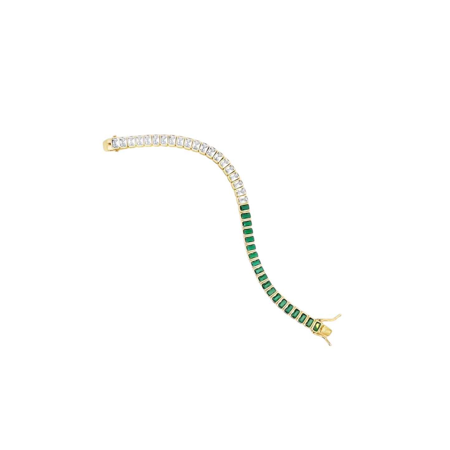 6mm Two-tone Colorful/Clear CZ Tennis Bracelet