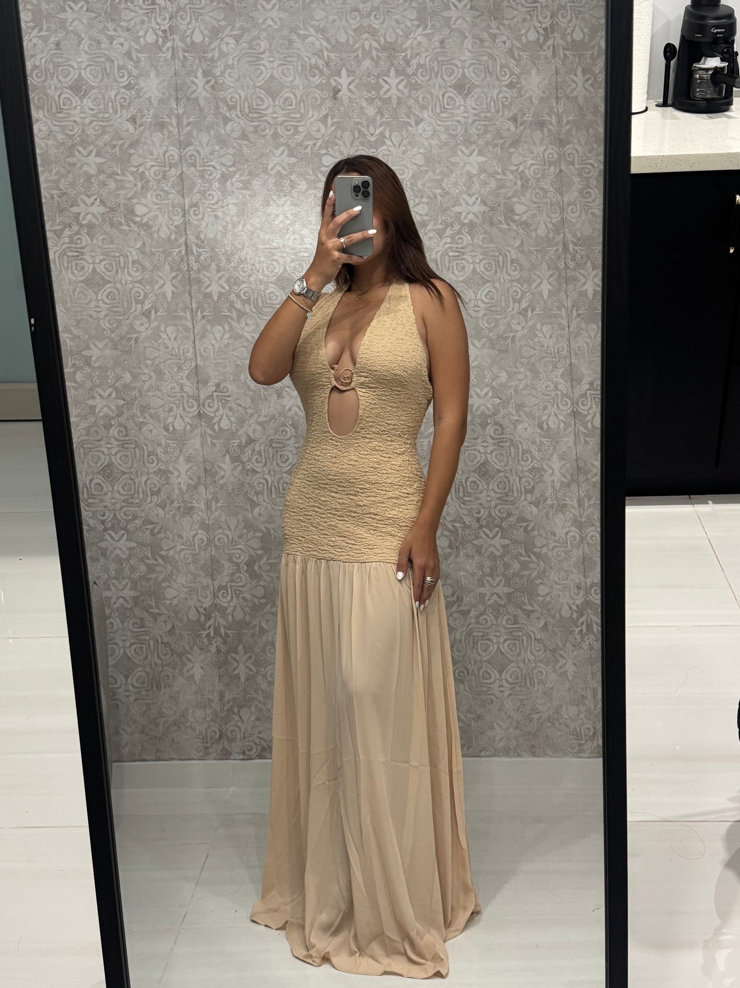 Golden Sands Nude Dress