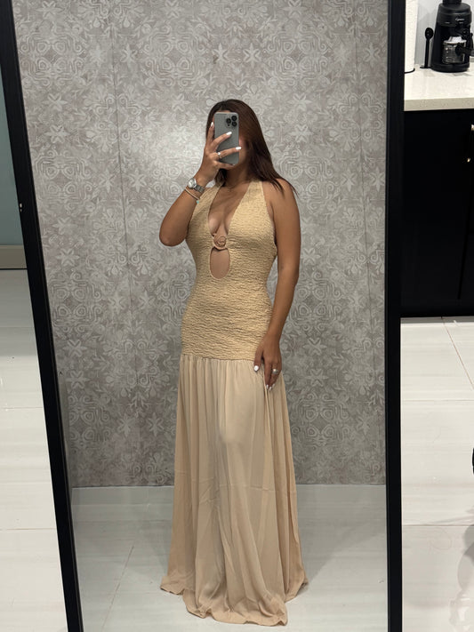 Golden Sands Nude Dress