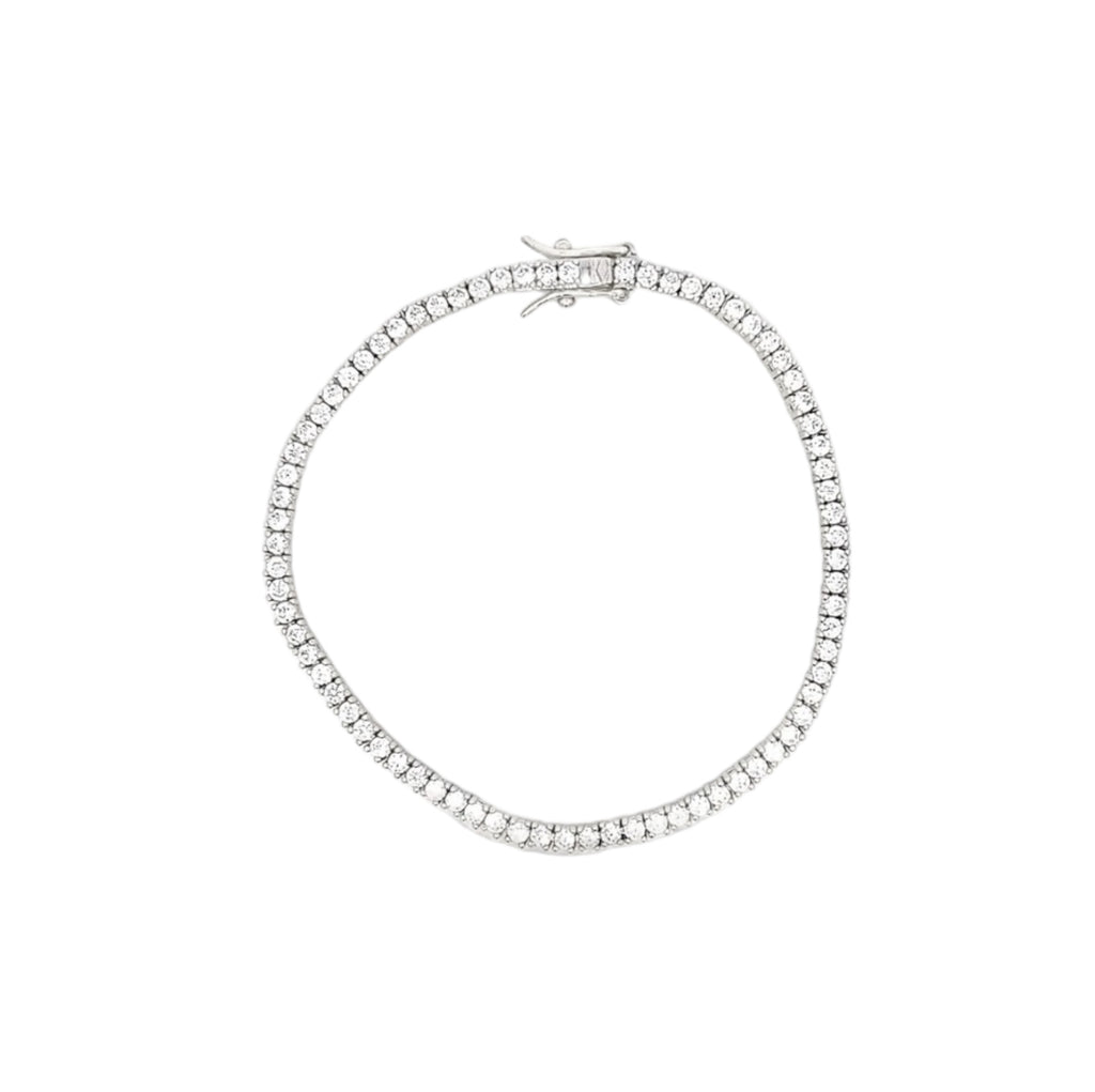 2mm Tennis Basket CZ Bracelet