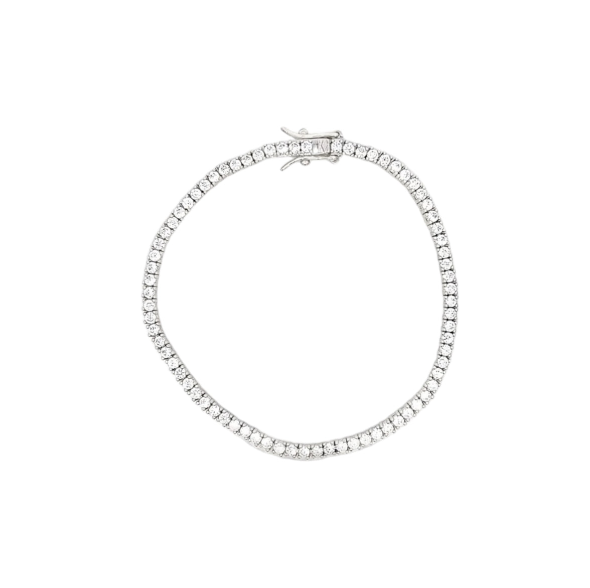 2mm Tennis Basket CZ Bracelet