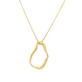 Abstract Oval Pendant Necklace