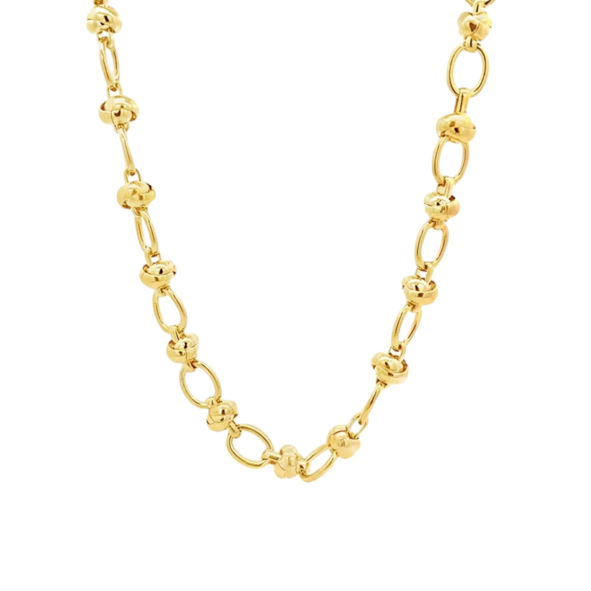 Oval Link Knotted Necklace