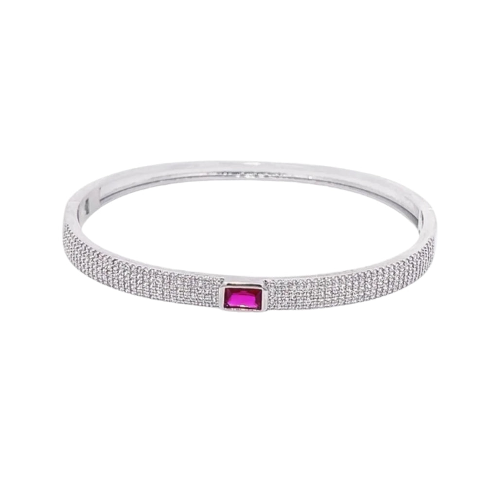Paved Stone Bangle Bracelet