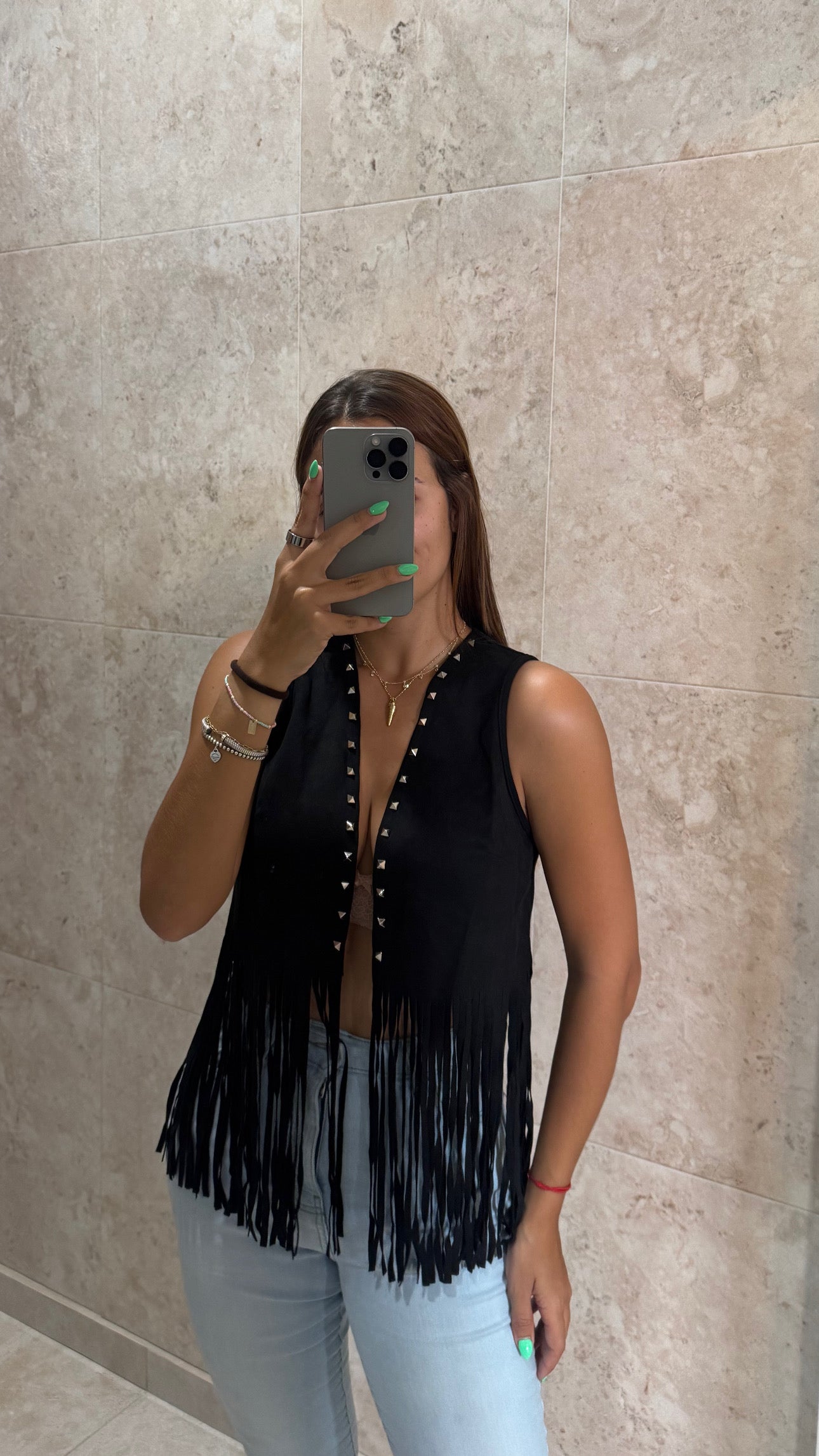 Fringe Black Vest