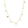 Bead Link Dangle Discs Necklace