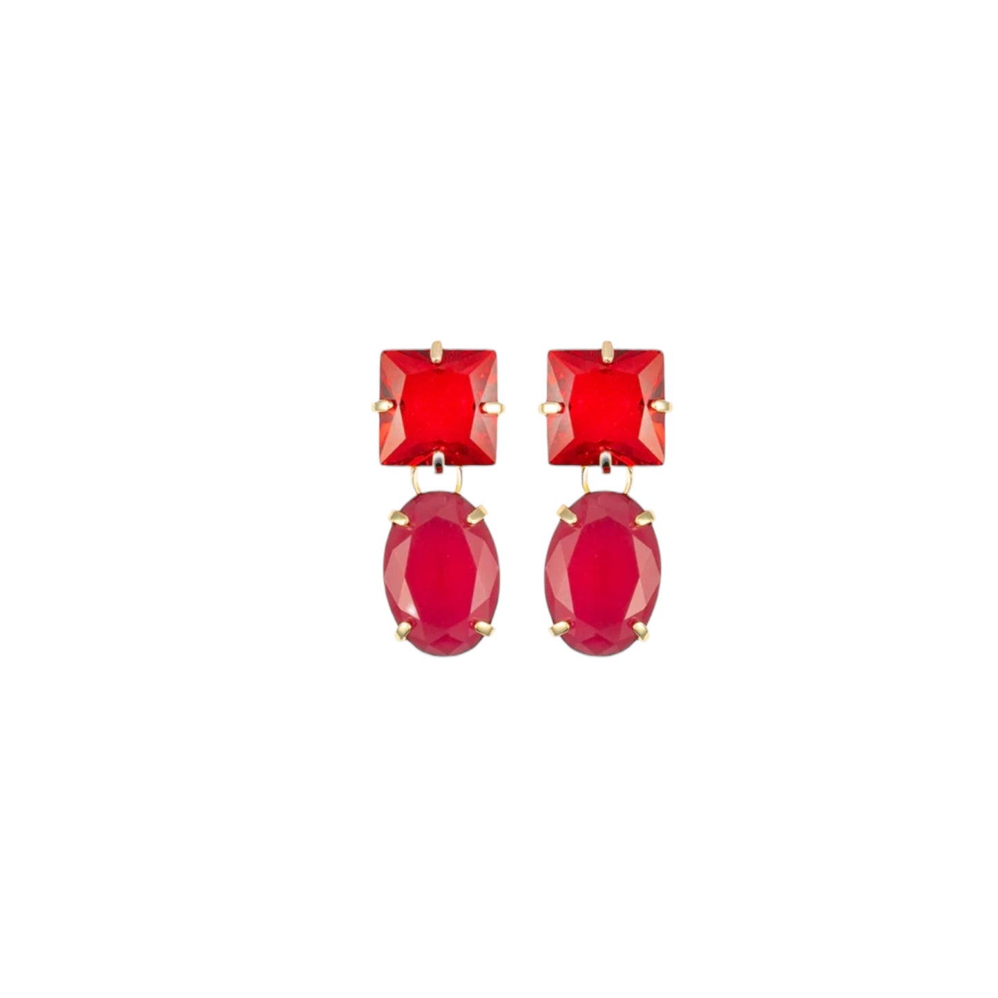 Synthetic Natural Stone Dangle Drop Stud