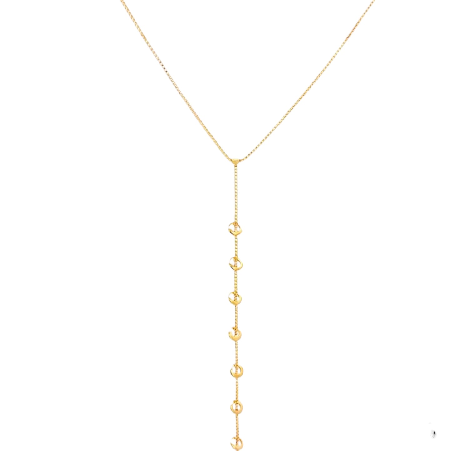 Thin Box Chain Lariat