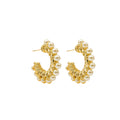 Pearl Wire Wrapped Hoops