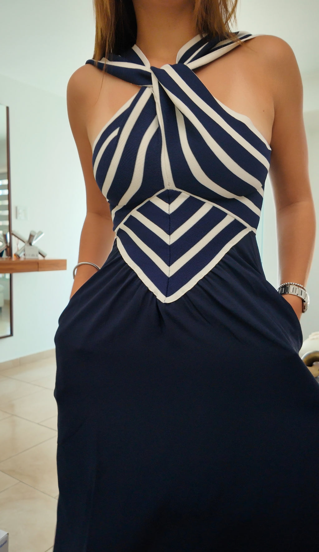 Navy Chic Maxi Dress
