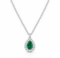 .08 CT | Natural Diamond Emerald Necklace