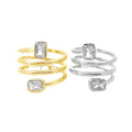 CZ Spiral Spring Coil Style Ring