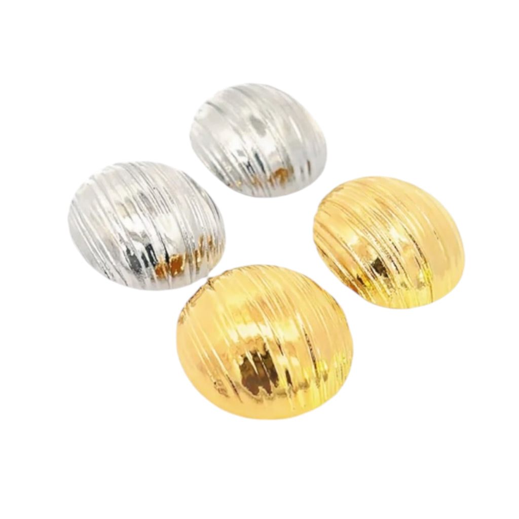 Textured Round Circle Stud