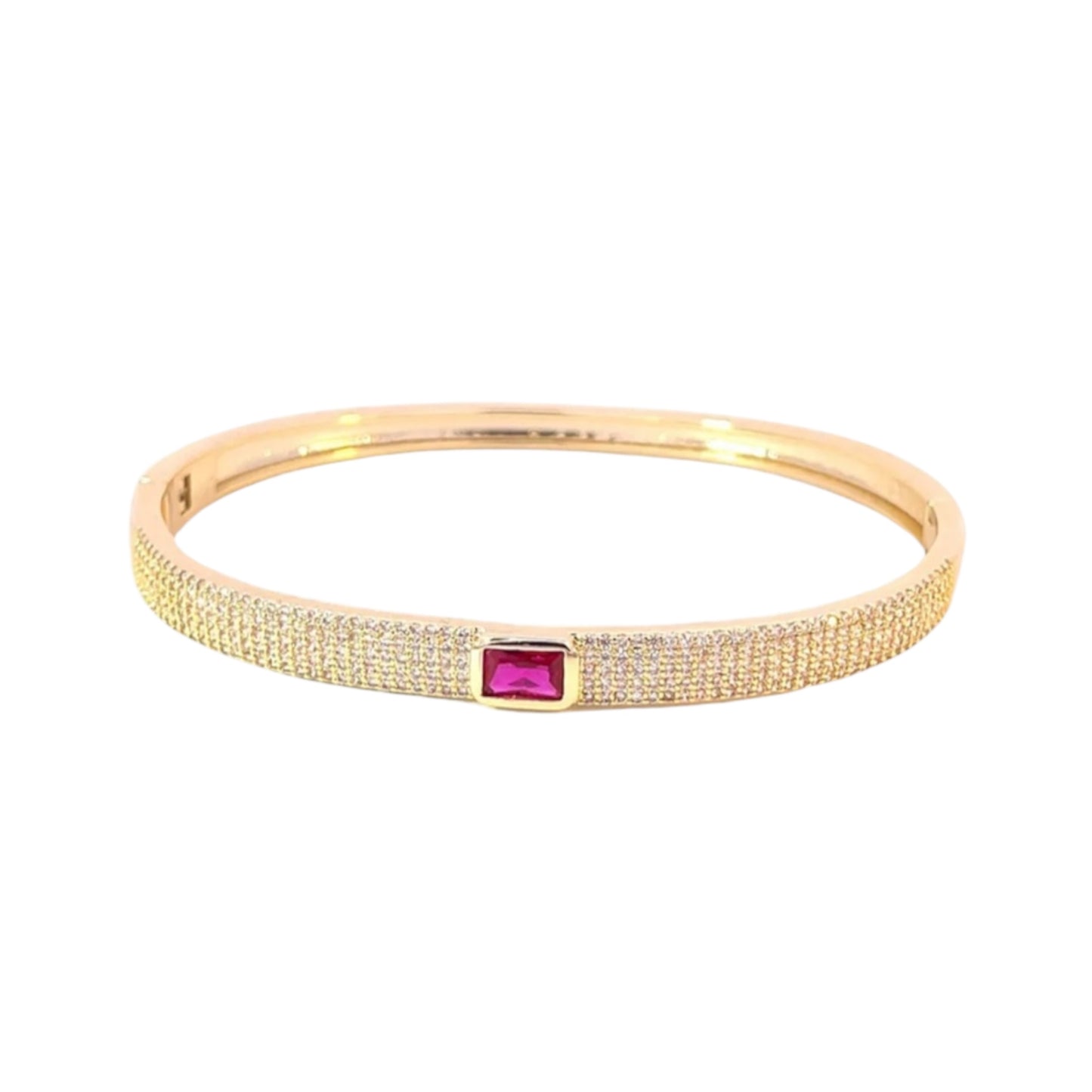 Paved Stone Bangle Bracelet