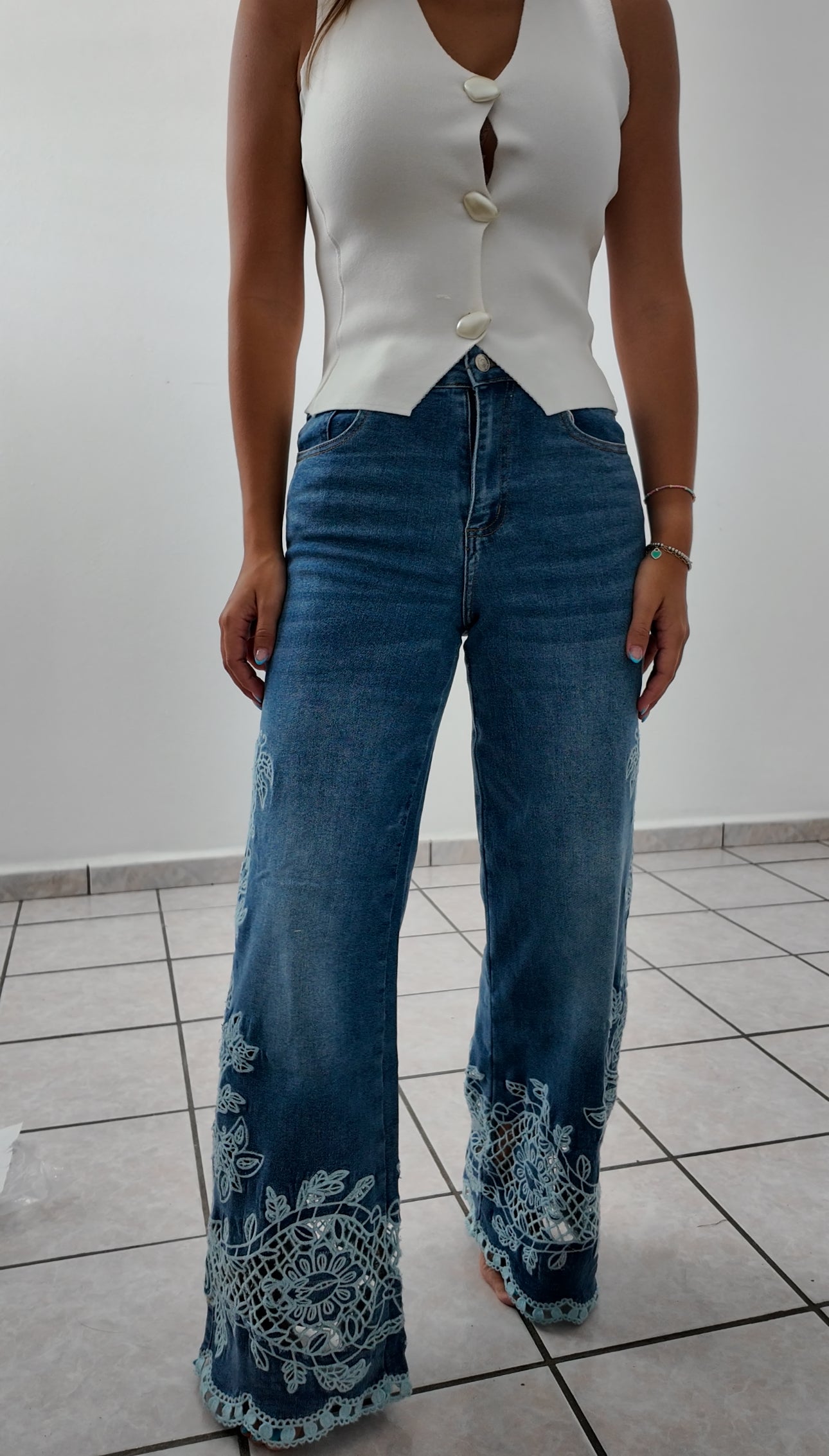 Blue Garden Jean