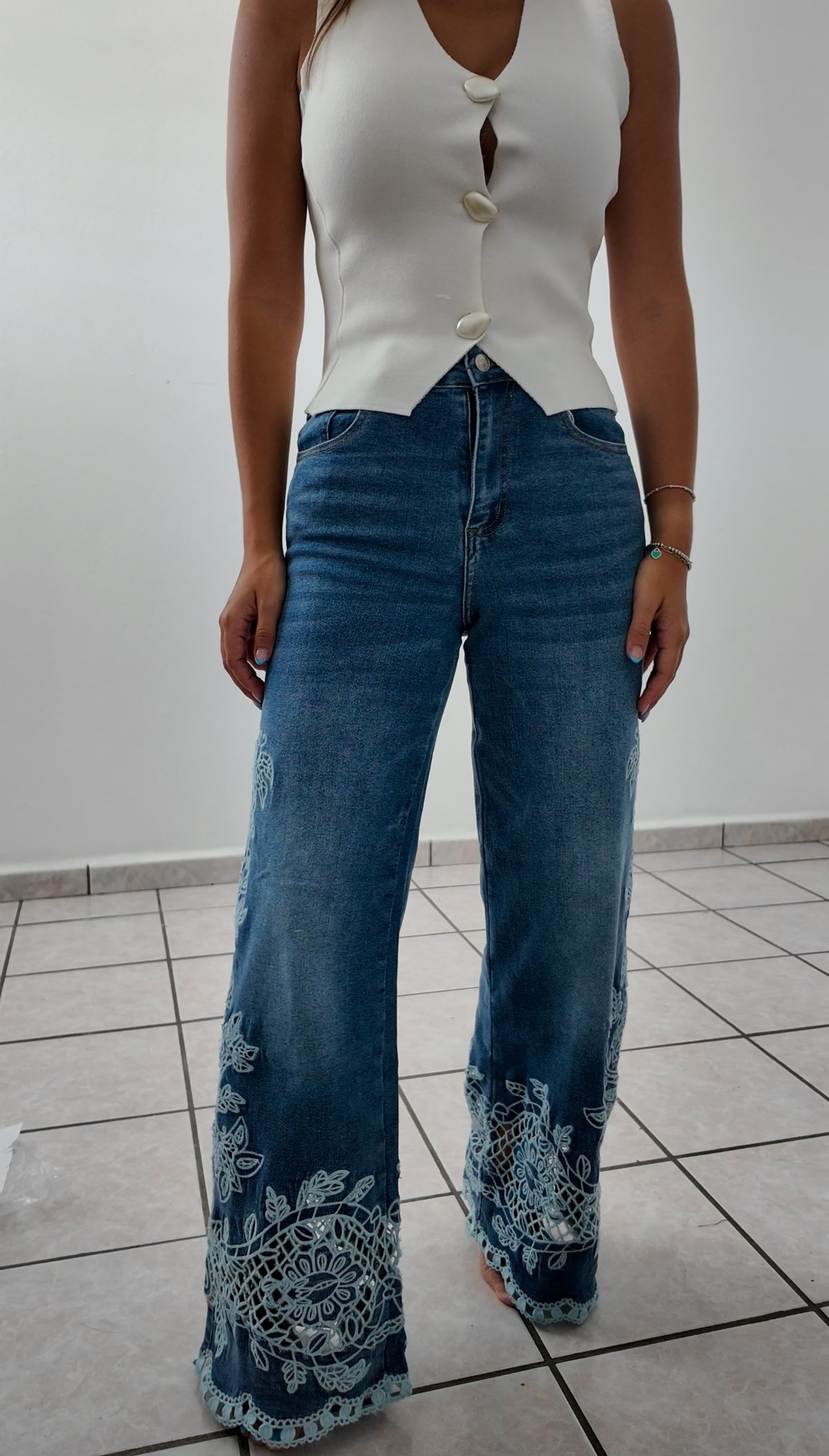 Blue Garden Jean