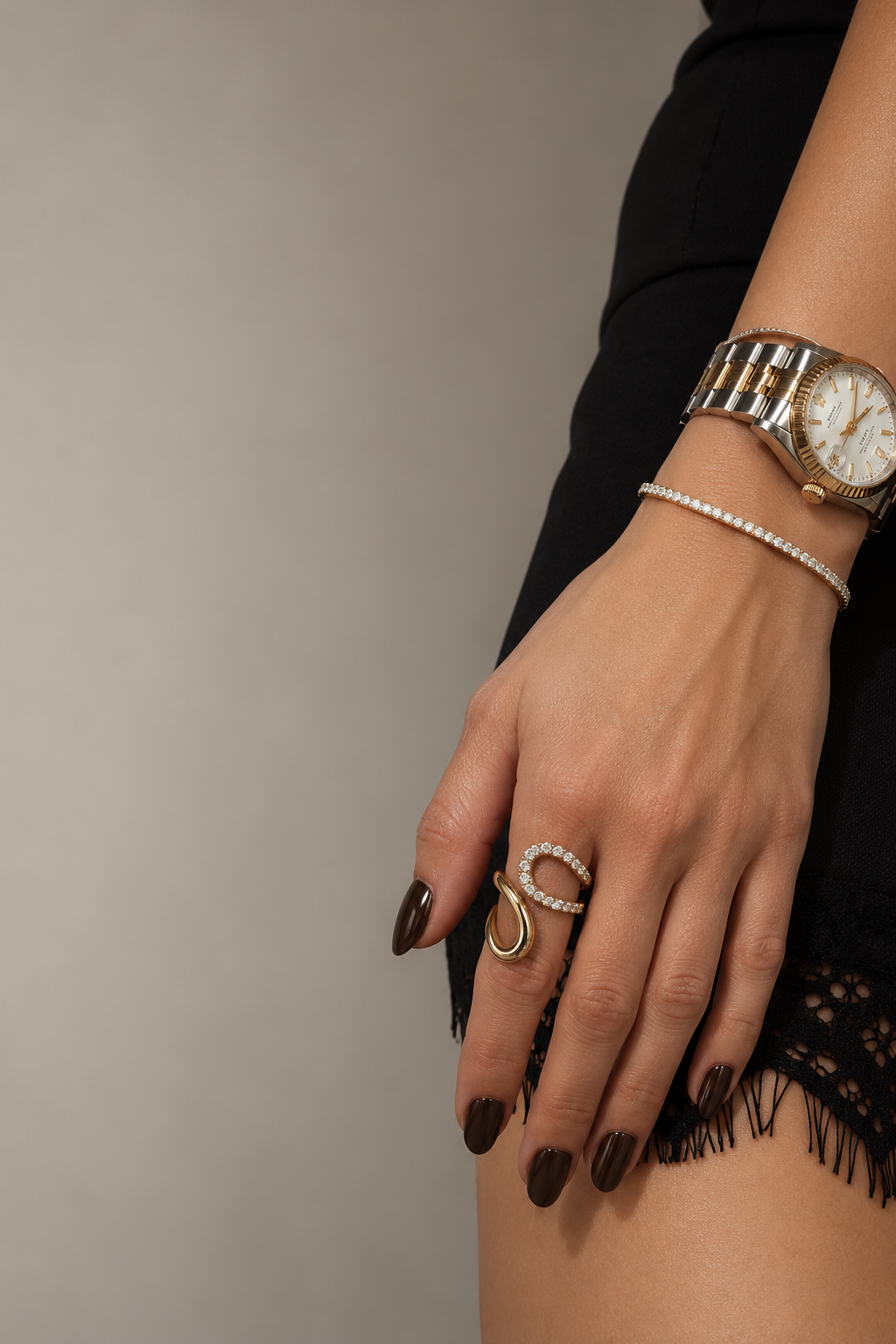 .80 CT | Sculpted Natural Diamond Statement Ring