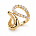.80 CT | Sculpted Natural Diamond Statement Ring
