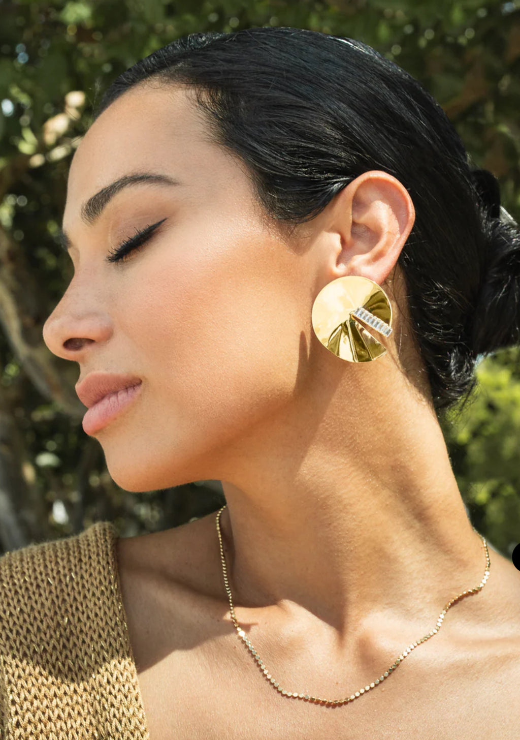 Round Cut Baguette CZ Stones Earrings
