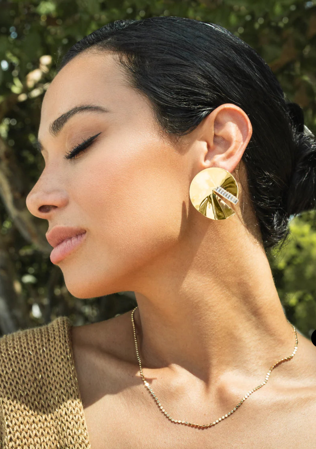 Round Cut Baguette CZ Stones Earrings