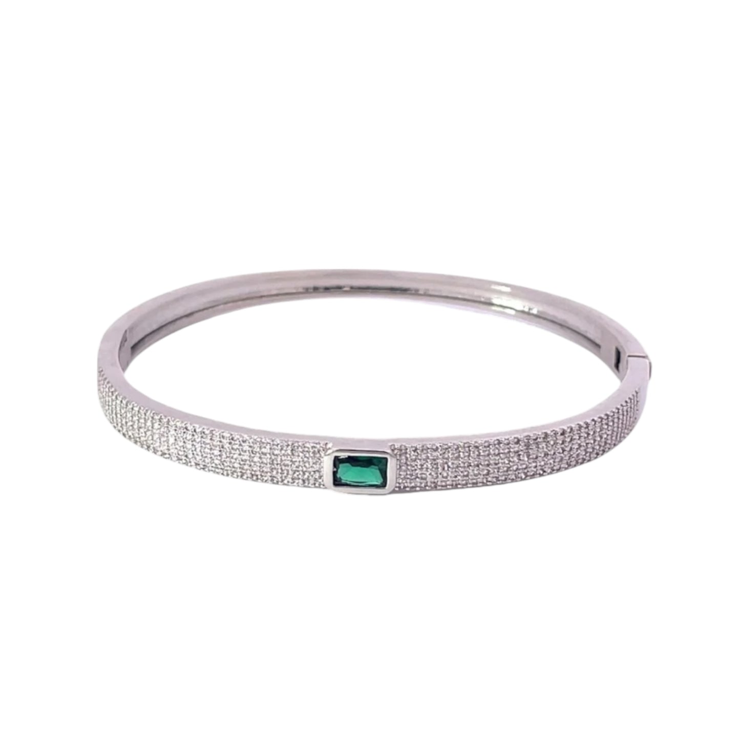 Paved Stone Bangle Bracelet